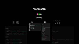 Animated Page Loader||Create Animated Glowing Page Loader||#viral #ytshorts #shorts #short #coding