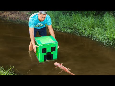 MINECRAFT FISH TRAP CATCHES AXOLOTL