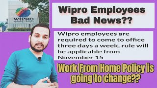 Wipro New Hybrid Policy Update 2023 🤔 | Wipro employees are required to come to office 3 days a week
