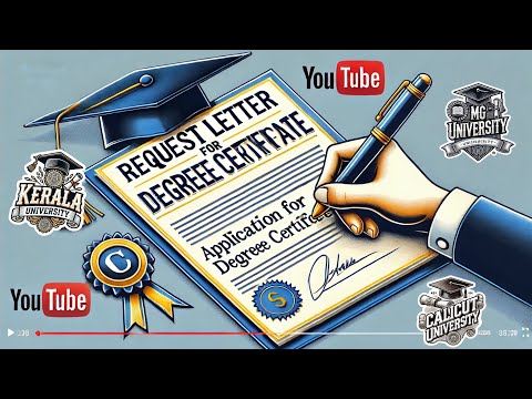 Request Letter For Degree Certificate || Application For Degree Certificate