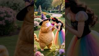 Today Steven became the hard labor for Snow White and her prince #stevenorangecat#orangecat  #funny