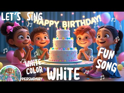 🤍 Let’s Sing and Learn the White Color! 🤍 #kidsmusic #kidssong #learncolors #popular