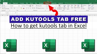 How to get kutools tab in Excel