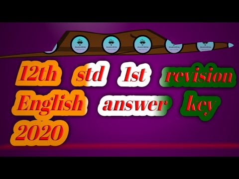 #RAJANMEDIA    12th std 1st revision answer key for English,English answer key