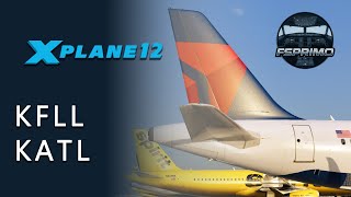 Real Airbus Pilot - Fort Lauderdale to Atlanta #xplane12 #quest3 #virtualreality