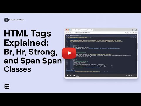 HTML Tags Explained: br, hr, strong, and span | A-Square Classes