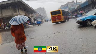Merkato In Rain , 🇪🇹 Addis Ababa walking Tour 2025 , Ethiopia