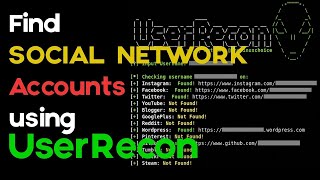 Find All Social Media Accounts Using a Single Username Kali Linux