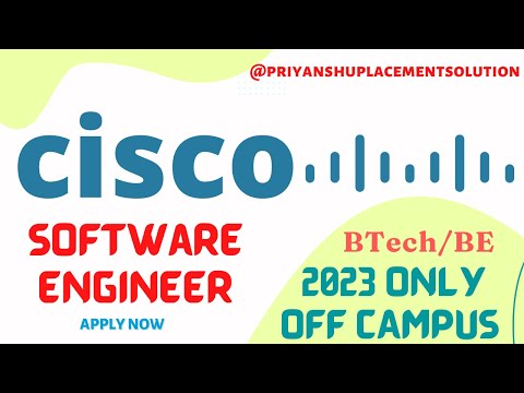 Cisco is Hiring 2023 Batch | Software Engineer | 2023 passout | Cisco hiring 2023 | Cisco 2023