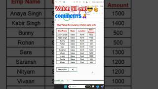 Max Formula in excel | Aggregate functions | Tips and tricks