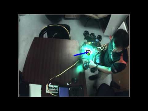 Confirming camera tracking accuracy using green LED