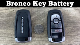 How To Change A 2021-2024 Ford Bronco Remote Key Fob Battery - Remove Replace Replacement Tutorial