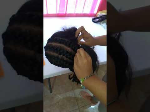 She is 12yrs and braiding like a boss!  JaHair's Braiding Class.