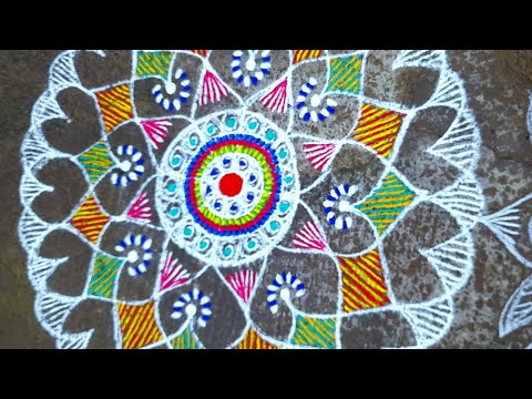 Easy New year rangoli 2025 | Margazhi kolam | Sankranti muggulu| pongal kolam | dhanurmasam muggulu