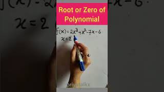 Zero of a polynomial|बहुपद|math trick|Shorts ,polynomials