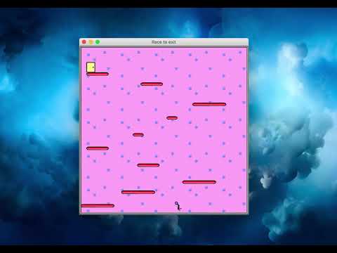 Easy Race to exit platform game in Python 3 and using the Turtle module