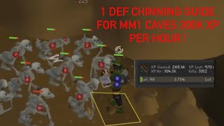 1 Defense Pure Range Chinning Guide - MM1 Caves 300K XP Per Hour OSRS 2024