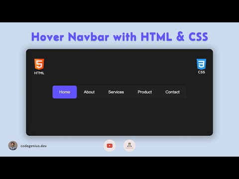 Create a PROFESSIONAL Hover Navbar Using Only HTML and CSS