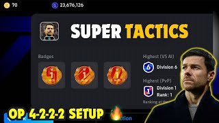 OP 4-2-2-2 🥵👉🔥 Best Quick Counter Formation In eFootball 2025💥| Xabi Alonso Squad Building eFootball
