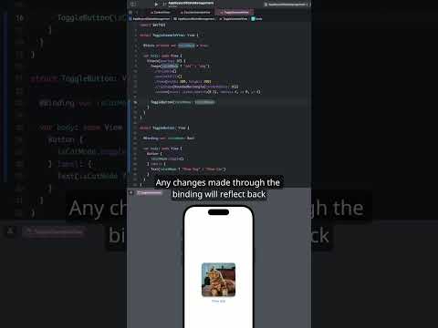 SwiftUI @Binding Explained #swift #ios #shorts