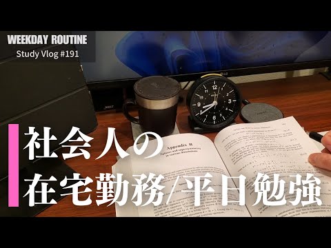 社会人の在宅勤務・勉強記録【社会人勉強Vlog #191】