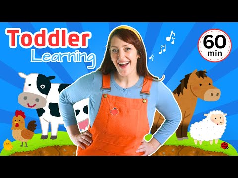 Learn Farm Animals | Sounds, Signs, Shapes, Colours & Counting | Old MacDonald Had A Farm