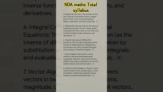 UPSC NDA maths ke liye full syllabus 2025_25! #upsc#ndaaspirants #armylover#defence #ndapreparation