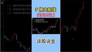 【K线图】1根大阳线，买在拉升前  #shorts   #技术分析   #k线