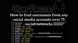 How to Find usernames from all social networks.
