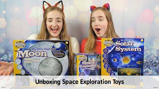 Unboxing Space Toys - My Very Own Moon & Solar System, Space Room Projector & Glow In The Dark Stars