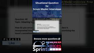 Scrum Master - SM Interview Question 40 of 200 #scrummasterinterview #scrummaster #agileinterview