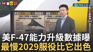 精華｜美國第六代戰機F-47數據曝光 不再是電影中的虛幻! 比F-22更出色且最慢2029年服役 日本電磁砲近期試射成抗中國.北韓極音速武器feat.#于北辰【94要客訴】20250517｜三立新聞台