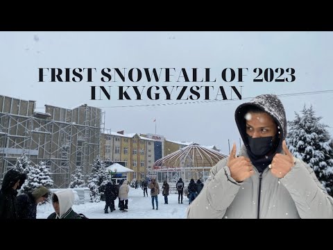 First snowfall of 2023 in kyrgyzstan| Osh State Medical University, kyrgyzstan| winter season⛄️