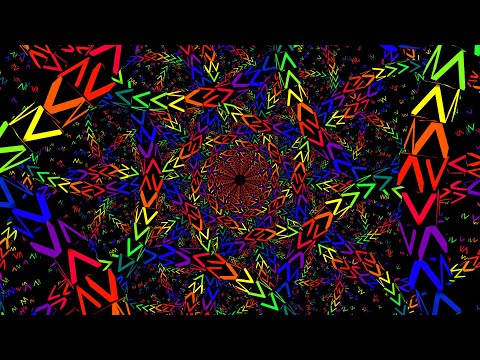 Colored Arrow Box Kaleidoscopic Mandalas Funky Background Visuals | ENVATO | 2K