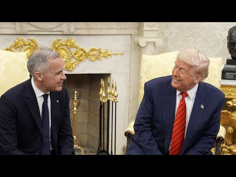 Canada's PM Mark Carney meets with Donald Trump at the White House to discuss bilateral ties, trade
