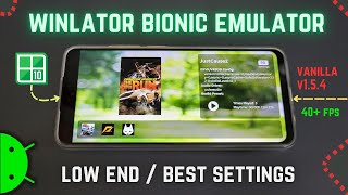 WINLATOR Bionic v10 On Low-End Android Phone Test - Best Settings!