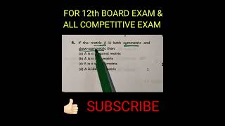 MCQ-187| CLASS12 MATHS |MATRIX |DETERMINANTS | LET'S CRACK CBSE BOARD EXAM 2024 #ytshorts@cgmclasses