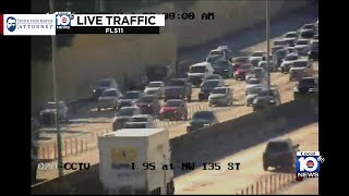 Crashes cause delays on I-95 crash, Florida Turnpike, I-75