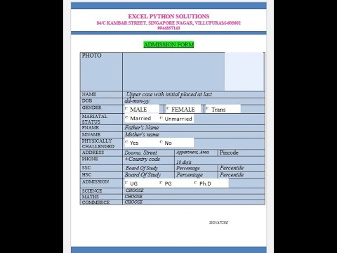FORM DESIGN IN WORD