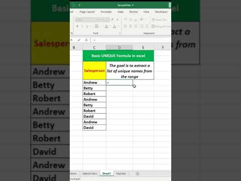 Quick way to find unique values in Excel #shorts #exceltutorial #education