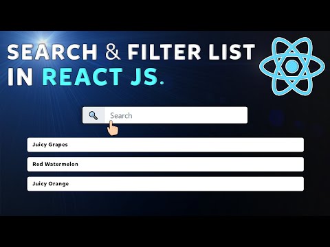React js Search Filter List | Search Bar in React js | React Search list Easy Tutorial