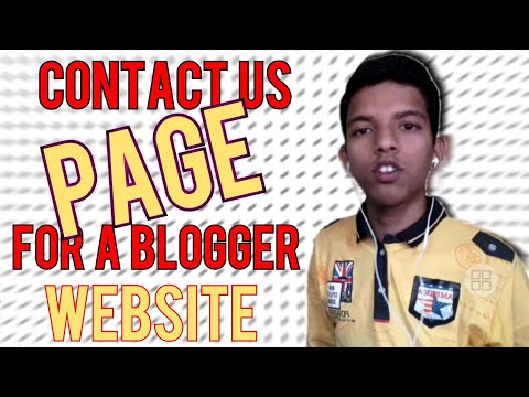 How To Add Contact Us Page For A Blogger Website