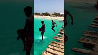 Cape Verde Beautiful Beaches and Turquoise water ✨🇨🇻☀️🏝✨ #beach #capeverde #shorts