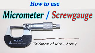 Micrometer Screw gauge How to read easily Thickness area wire reading in Urdu/Hindi Easy Science NTU