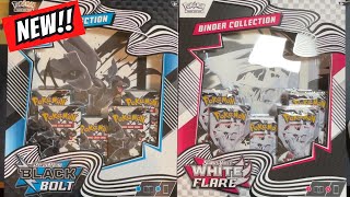 NEW & EARLY Pokemon White Flare & Black Bolt Binder Collections Opening!