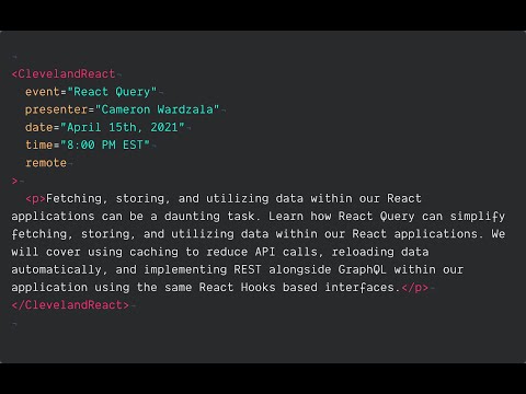 React Query with Cameron Wardzala