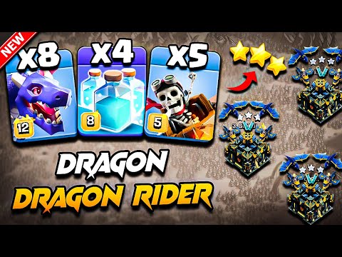 Best TH17 Attack Strategy With DRAGON & DRAGON RIDER (Town Hall 17) | TH17 Dragon Attack With Clone