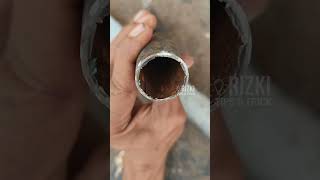 connecting square iron with round iron perpendicularly in welding #tutorial #welding #trick #idea
