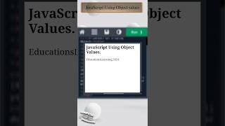 𝐉𝐚𝐯𝐚𝐒𝐜𝐫𝐢𝐩𝐭 𝐔𝐬𝐢𝐧𝐠 𝐎𝐛𝐣𝐞𝐜𝐭 𝐯𝐚𝐥𝐮𝐞𝐬 | #javascript #using #object #values #html #css @Educationslearning