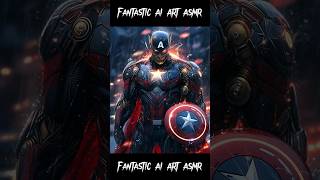 Fantastic AI Art Asmr, Captain america, Marvel #shorts #trending #viral #reels #artist #art #ai